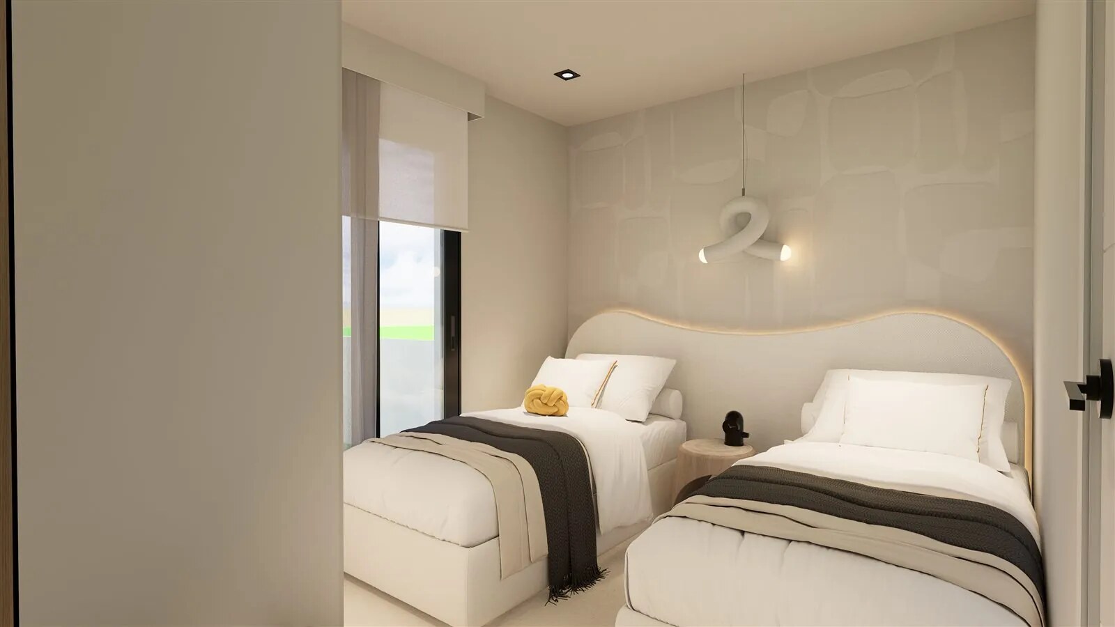Schlafzimmer mit Doppelbett